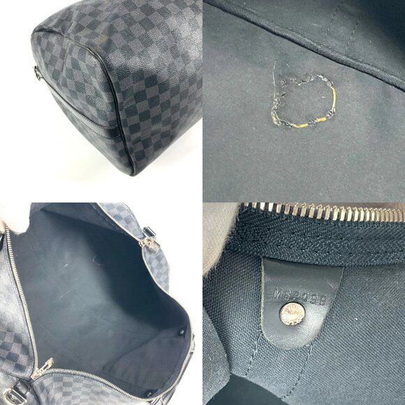 LOUIS VUITTON N41413 Damier Graphite KeepallBandouliere55 2WAY Travel Duffle Bag - Picture 14 of 14